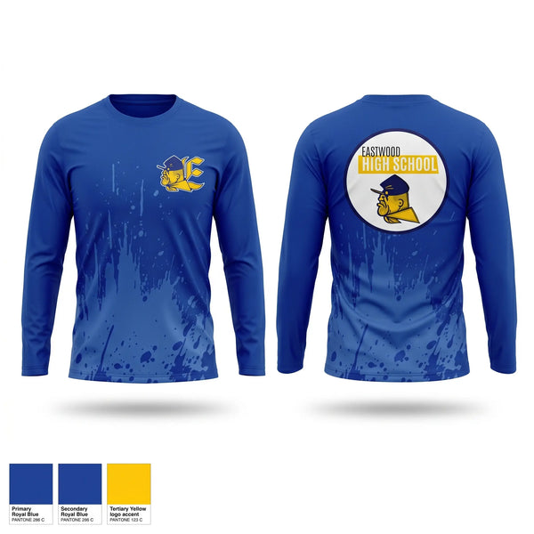 Long Sleeve Performance Shirt, Eastwood High School, Cross Country, Teamtime, Team time, sublimation, custom sports apparel, team uniforms, spirit wear, spiritwear, sports uniforms, custom shirts, team store, custom team store, fundraiser sports, apparel fundraiser