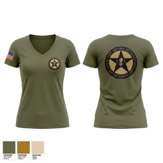 Womens Short Sleeve Vneck Shirt, South Carolina Department of Natural Resources, Police, Teamtime, Team time, sublimation, custom sports apparel, team uniforms, spirit wear, spiritwear, sports uniforms, custom shirts, team store, custom team store, fundraiser sports, apparel fundraiser