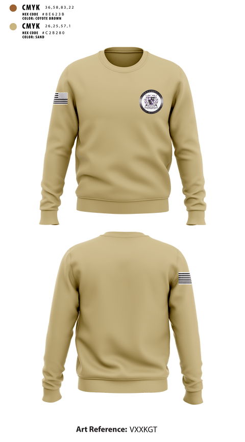 Crew Neck Sweatshirt, Kappa lambda chi, Army, Teamtime, Team time, sublimation, custom sports apparel, team uniforms, spirit wear, spiritwear, sports uniforms, custom shirts, team store, custom team store, fundraiser sports, apparel fundraiser
