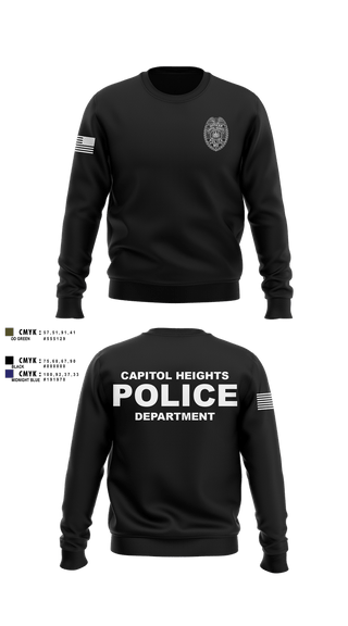 Crew Neck Sweatshirt, Capitol Heights Police Dept., Police, Teamtime, Team time, sublimation, custom sports apparel, team uniforms, spirit wear, spiritwear, sports uniforms, custom shirts, team store, custom team store, fundraiser sports, apparel fundraiser