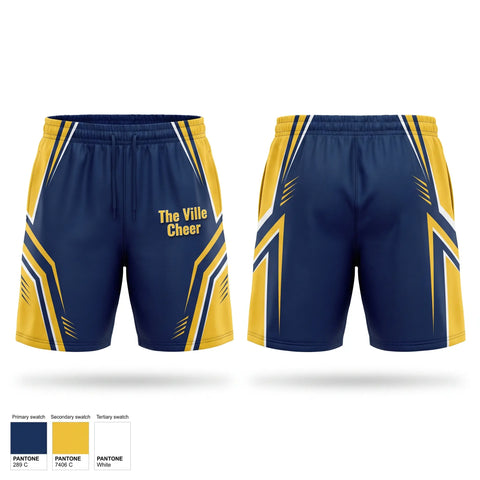Athletic Shorts With Pockets, The Ville Cheer, Cheer, Teamtime, Team time, sublimation, custom sports apparel, team uniforms, spirit wear, spiritwear, sports uniforms, custom shirts, team store, custom team store, fundraiser sports, apparel fundraiser