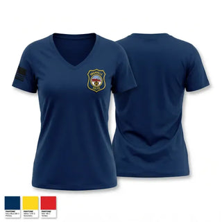 Womens Short Sleeve Vneck Shirt, Granville Police Department, Police, Teamtime, Team time, sublimation, custom sports apparel, team uniforms, spirit wear, spiritwear, sports uniforms, custom shirts, team store, custom team store, fundraiser sports, apparel fundraiser