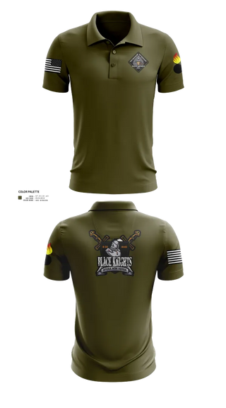 Short Sleeve Performance Polo, B Co 832nd OD BN, , Teamtime, Team time, sublimation, custom sports apparel, team uniforms, spirit wear, spiritwear, sports uniforms, custom shirts, team store, custom team store, fundraiser sports, apparel fundraiser