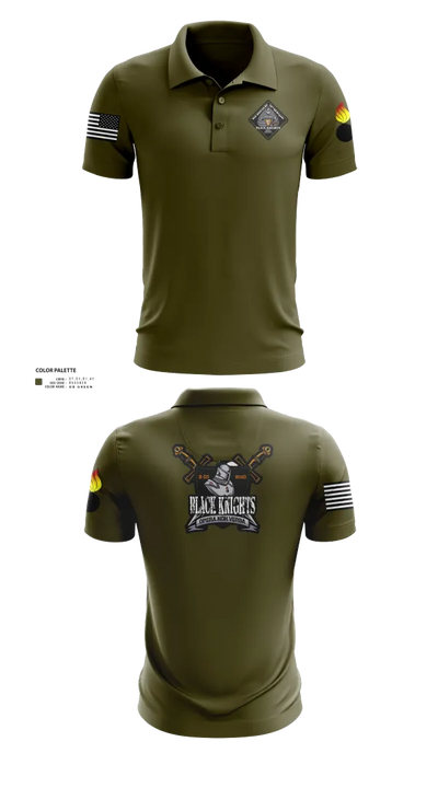 B Co 832nd OD BN 19793865 Short Sleeve Performance Polo - 22