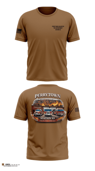 Old School Cotton Feel Shirt, Perrytown Volunteer Fire Department, Fire Department, Teamtime, Team time, sublimation, custom sports apparel, team uniforms, spirit wear, spiritwear, sports uniforms, custom shirts, team store, custom team store, fundraiser sports, apparel fundraiser