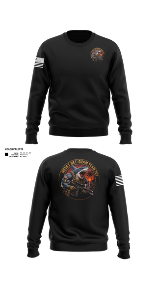 Crew Neck Sweatshirt, MESG-1 DET GUAM TEAM 707, Navy, Teamtime, Team time, sublimation, custom sports apparel, team uniforms, spirit wear, spiritwear, sports uniforms, custom shirts, team store, custom team store, fundraiser sports, apparel fundraiser