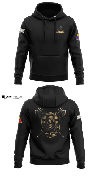 Hoodie, E Trp, 6-1 CAV, Army, Teamtime, Team time, sublimation, custom sports apparel, team uniforms, spirit wear, spiritwear, sports uniforms, custom shirts, team store, custom team store, fundraiser sports, apparel fundraiser