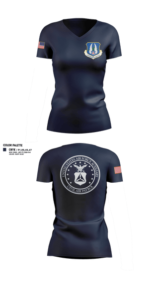 Womens Short Sleeve Vneck Shirt, Southside composite squadron, Air Force, Teamtime, Team time, sublimation, custom sports apparel, team uniforms, spirit wear, spiritwear, sports uniforms, custom shirts, team store, custom team store, fundraiser sports, apparel fundraiser