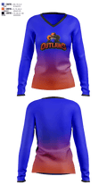 South Kentucky Outlaws 66012093 Women's Long Sleeve V-neck Shirt - 3