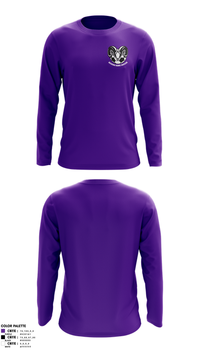 Deering Rams Soccer 79639687 Long Sleeve Performance Shirt 3