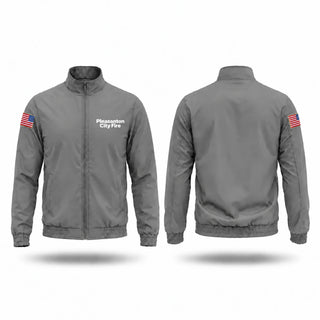 Windbreaker, Pleasanton City Fire, Fire Department, Teamtime, Team time, sublimation, custom sports apparel, team uniforms, spirit wear, spiritwear, sports uniforms, custom shirts, team store, custom team store, fundraiser sports, apparel fundraiser