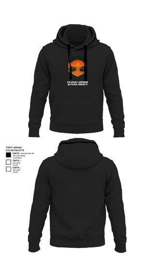 Hoodie, 4th Assault Amphibian Battalion, Company B, , Teamtime, Team time, sublimation, custom sports apparel, team uniforms, spirit wear, spiritwear, sports uniforms, custom shirts, team store, custom team store, fundraiser sports, apparel fundraiser