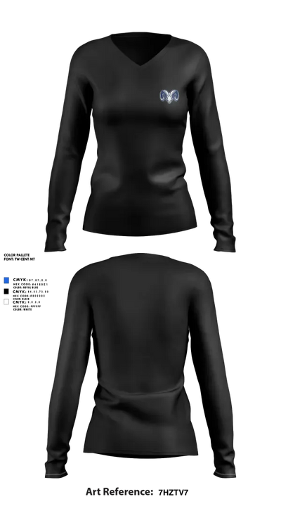 Ramsay 41879496 Women's Long Sleeve V-neck Shirt - 2