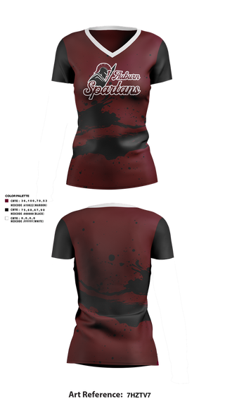 Womens Short Sleeve Vneck Shirt, Auburn Spartans, , Teamtime, Team time, sublimation, custom sports apparel, team uniforms, spirit wear, spiritwear, sports uniforms, custom shirts, team store, custom team store, fundraiser sports, apparel fundraiser