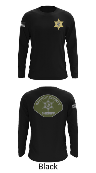 Long Sleeve Performance Shirt, Grundy County Sheriff's Department, Police, Teamtime, Team time, sublimation, custom sports apparel, team uniforms, spirit wear, spiritwear, sports uniforms, custom shirts, team store, custom team store, fundraiser sports, apparel fundraiser