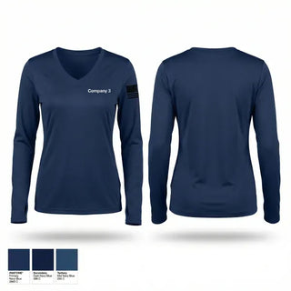 Womens Long Sleeve Vneck Shirt, Company 3, Fire Department, Teamtime, Team time, sublimation, custom sports apparel, team uniforms, spirit wear, spiritwear, sports uniforms, custom shirts, team store, custom team store, fundraiser sports, apparel fundraiser