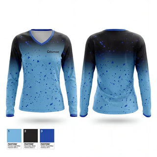 Womens Long Sleeve Vneck Shirt, Crismon, Men's Basketball, Teamtime, Team time, sublimation, custom sports apparel, team uniforms, spirit wear, spiritwear, sports uniforms, custom shirts, team store, custom team store, fundraiser sports, apparel fundraiser
