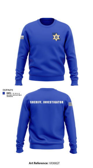 Crew Neck Sweatshirt, Acadia Parish Sheriff's Office, Police, Teamtime, Team time, sublimation, custom sports apparel, team uniforms, spirit wear, spiritwear, sports uniforms, custom shirts, team store, custom team store, fundraiser sports, apparel fundraiser