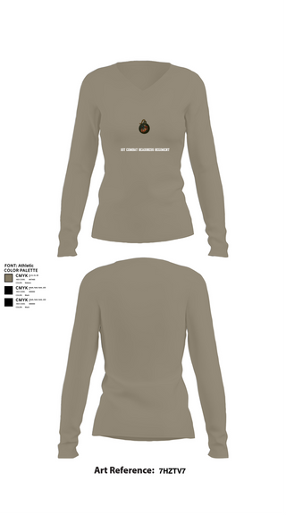 Womens Long Sleeve Vneck Shirt, 1st Combat Readiness Regiment, , Teamtime, Team time, sublimation, custom sports apparel, team uniforms, spirit wear, spiritwear, sports uniforms, custom shirts, team store, custom team store, fundraiser sports, apparel fundraiser