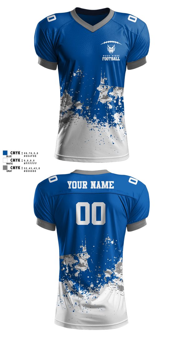 Football Jersey, Wood-Ridge Football, , Teamtime, Team time, sublimation, custom sports apparel, team uniforms, spirit wear, spiritwear, sports uniforms, custom shirts, team store, custom team store, fundraiser sports, apparel fundraiser
