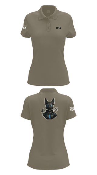 Womens Short Sleeve Performance Polo, Willoughby K9, Police, Teamtime, Team time, sublimation, custom sports apparel, team uniforms, spirit wear, spiritwear, sports uniforms, custom shirts, team store, custom team store, fundraiser sports, apparel fundraiser