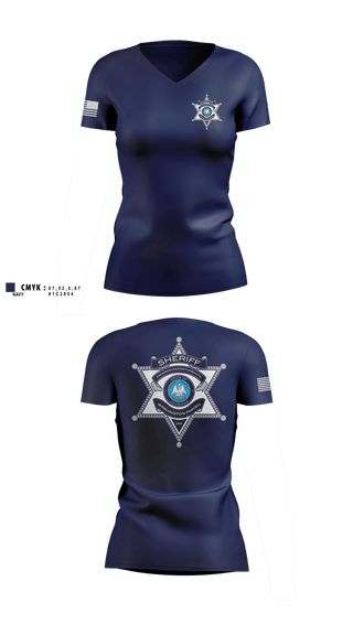 Womens Short Sleeve Vneck Shirt, Washington Parish Sheriff’s Office, Police, Teamtime, Team time, sublimation, custom sports apparel, team uniforms, spirit wear, spiritwear, sports uniforms, custom shirts, team store, custom team store, fundraiser sports, apparel fundraiser