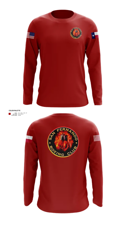 San Fernando Boxing Club 92427997 Long Sleeve Performance Shirt 22