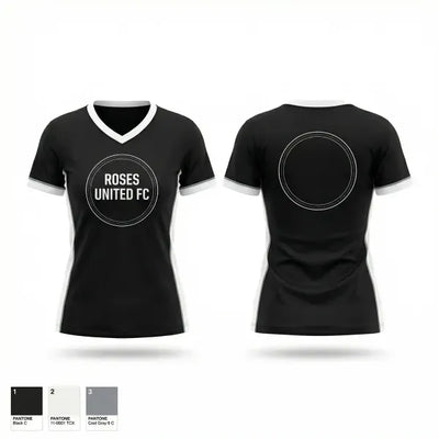 Roses United fc 95002252 Women's Short Sleeve V-neck Shirt - 1