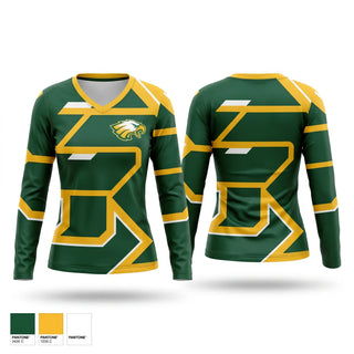 Womens Long Sleeve Vneck Shirt, Eagles, Cheer, Teamtime, Team time, sublimation, custom sports apparel, team uniforms, spirit wear, spiritwear, sports uniforms, custom shirts, team store, custom team store, fundraiser sports, apparel fundraiser