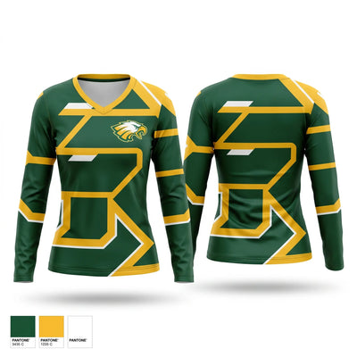 Eagles 39163193 Women's Long Sleeve V-neck Shirt - 1