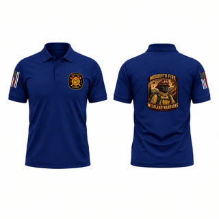 Short Sleeve Performance Polo, Mosquito Fire Protection District, Fire Department, Teamtime, Team time, sublimation, custom sports apparel, team uniforms, spirit wear, spiritwear, sports uniforms, custom shirts, team store, custom team store, fundraiser sports, apparel fundraiser