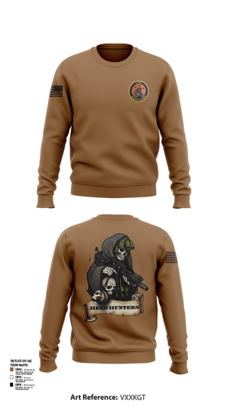 Crew Neck Sweatshirt, HHC 2-135th AVN REG, , Teamtime, Team time, sublimation, custom sports apparel, team uniforms, spirit wear, spiritwear, sports uniforms, custom shirts, team store, custom team store, fundraiser sports, apparel fundraiser