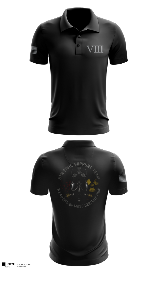 Short Sleeve Performance Polo, 8th WMD-Civil Support Team, Army, Teamtime, Team time, sublimation, custom sports apparel, team uniforms, spirit wear, spiritwear, sports uniforms, custom shirts, team store, custom team store, fundraiser sports, apparel fundraiser