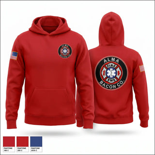 Hoodie, BACON FIRE DEPARTMENT, Fire Department, Teamtime, Team time, sublimation, custom sports apparel, team uniforms, spirit wear, spiritwear, sports uniforms, custom shirts, team store, custom team store, fundraiser sports, apparel fundraiser