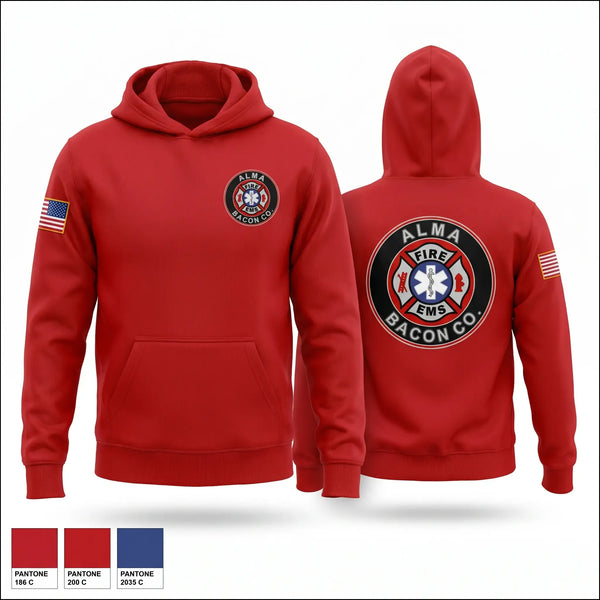 Hoodie, BACON FIRE DEPARTMENT, Fire Department, Teamtime, Team time, sublimation, custom sports apparel, team uniforms, spirit wear, spiritwear, sports uniforms, custom shirts, team store, custom team store, fundraiser sports, apparel fundraiser