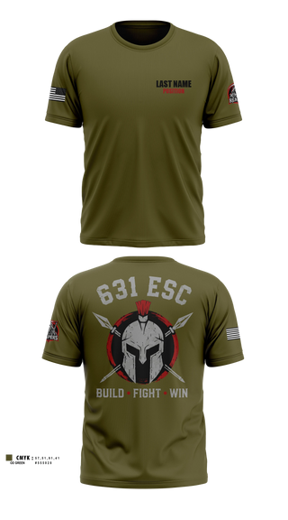 Short Sleeve Performance Shirt, 631st ESC, Army, Teamtime, Team time, sublimation, custom sports apparel, team uniforms, spirit wear, spiritwear, sports uniforms, custom shirts, team store, custom team store, fundraiser sports, apparel fundraiser