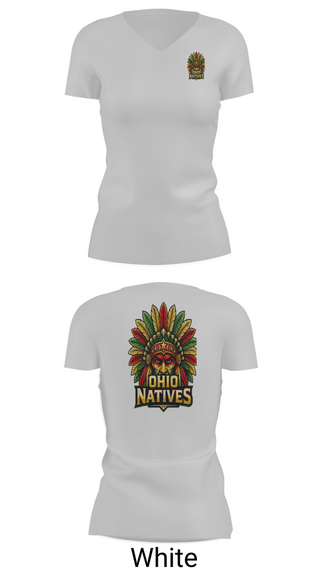 Womens Short Sleeve Vneck Shirt, The Ohio Natives, Baseball, Teamtime, Team time, sublimation, custom sports apparel, team uniforms, spirit wear, spiritwear, sports uniforms, custom shirts, team store, custom team store, fundraiser sports, apparel fundraiser