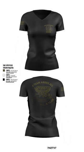 Womens Short Sleeve Vneck Shirt, North Tarrant Regional CNT, Police, Teamtime, Team time, sublimation, custom sports apparel, team uniforms, spirit wear, spiritwear, sports uniforms, custom shirts, team store, custom team store, fundraiser sports, apparel fundraiser