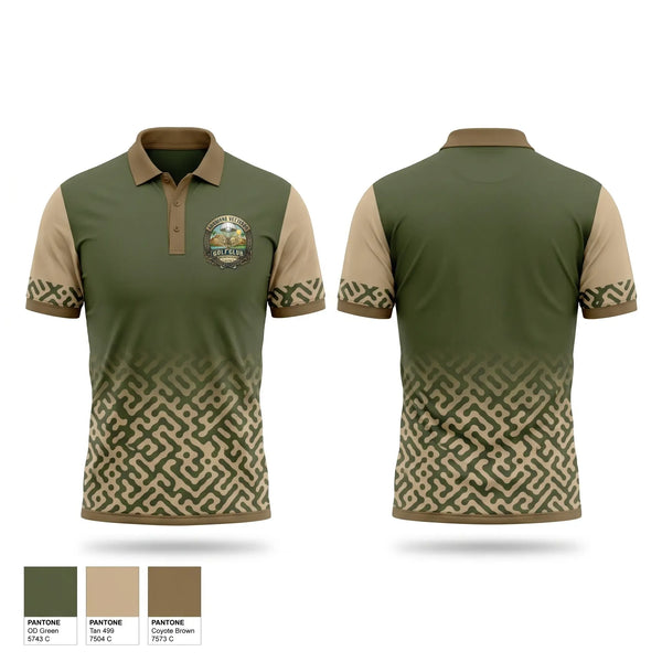Short Sleeve Performance Polo, Airborne Veterans Gold Club, Golf, Teamtime, Team time, sublimation, custom sports apparel, team uniforms, spirit wear, spiritwear, sports uniforms, custom shirts, team store, custom team store, fundraiser sports, apparel fundraiser