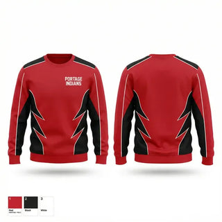 Crew Neck Sweatshirt, Portage Indians, Men's Basketball, Teamtime, Team time, sublimation, custom sports apparel, team uniforms, spirit wear, spiritwear, sports uniforms, custom shirts, team store, custom team store, fundraiser sports, apparel fundraiser