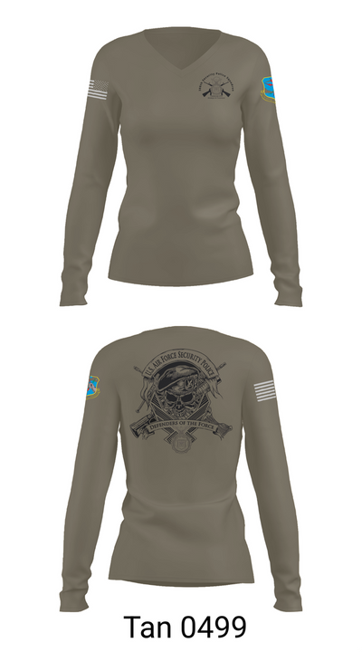 380th Security Police Squadron 85446587 Women's Long Sleeve V-neck Shirt - 77