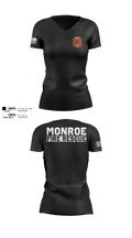 Monroe Fire Rescue 79763578 Women's Short Sleeve V-neck Shirt - 101