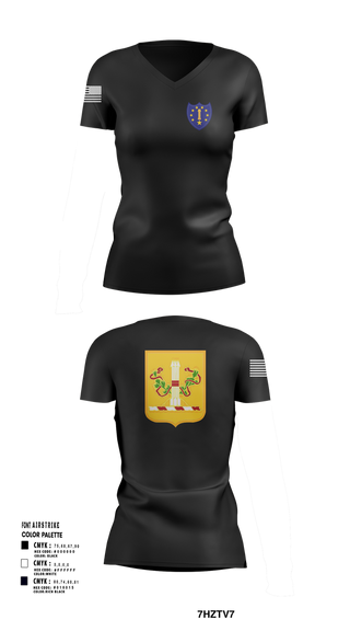 Womens Short Sleeve Vneck Shirt, 54th Troop Command, , Teamtime, Team time, sublimation, custom sports apparel, team uniforms, spirit wear, spiritwear, sports uniforms, custom shirts, team store, custom team store, fundraiser sports, apparel fundraiser