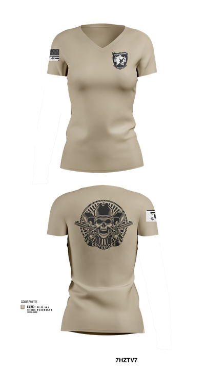 Desperados 24416506 Women's Short Sleeve V-neck Shirt - 107