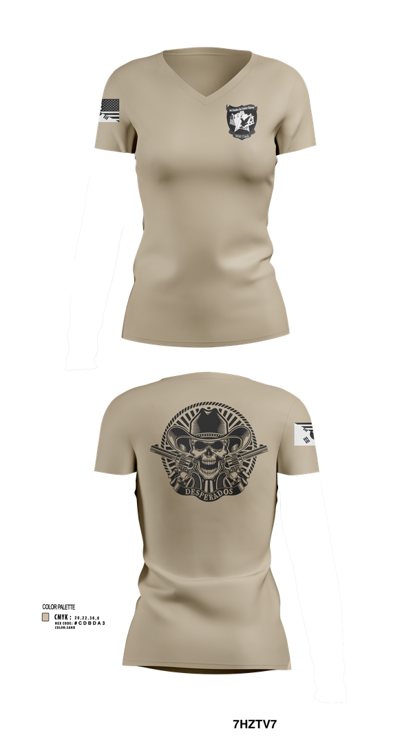 Womens Short Sleeve Vneck Shirt, Desperados, , Teamtime, Team time, sublimation, custom sports apparel, team uniforms, spirit wear, spiritwear, sports uniforms, custom shirts, team store, custom team store, fundraiser sports, apparel fundraiser