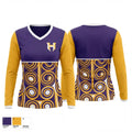 Hampton Hornets 52887171 Women's Long Sleeve V-neck Shirt - 1