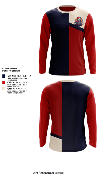 Long Sleeve Performance Shirt, Misfits, Softball, Teamtime, Team time, sublimation, custom sports apparel, team uniforms, spirit wear, spiritwear, sports uniforms, custom shirts, team store, custom team store, fundraiser sports, apparel fundraiser