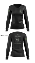 ECT-7, 11 CYBN 24379715 Women's Long Sleeve V-neck Shirt - 102