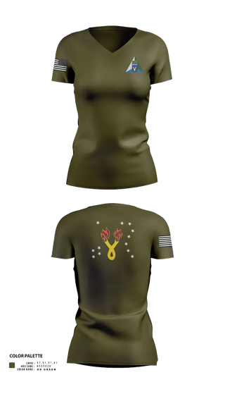 Womens Short Sleeve Vneck Shirt, 196th IN BDE (JPMRC), , Teamtime, Team time, sublimation, custom sports apparel, team uniforms, spirit wear, spiritwear, sports uniforms, custom shirts, team store, custom team store, fundraiser sports, apparel fundraiser