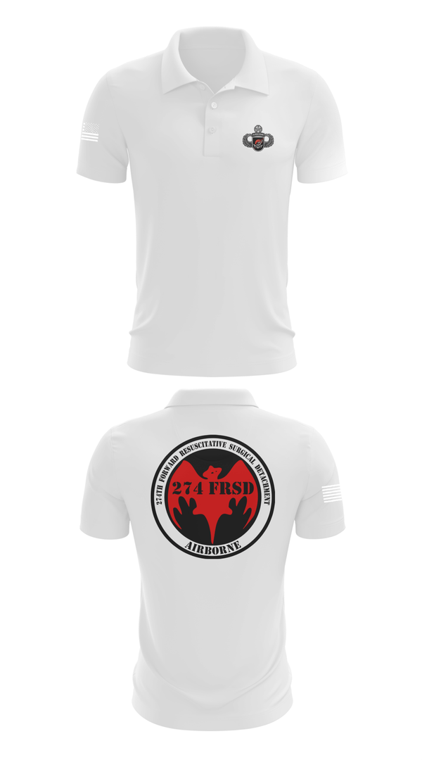 Short Sleeve Performance Polo, 274th FRSD (Airborne), Army, Teamtime, Team time, sublimation, custom sports apparel, team uniforms, spirit wear, spiritwear, sports uniforms, custom shirts, team store, custom team store, fundraiser sports, apparel fundraiser